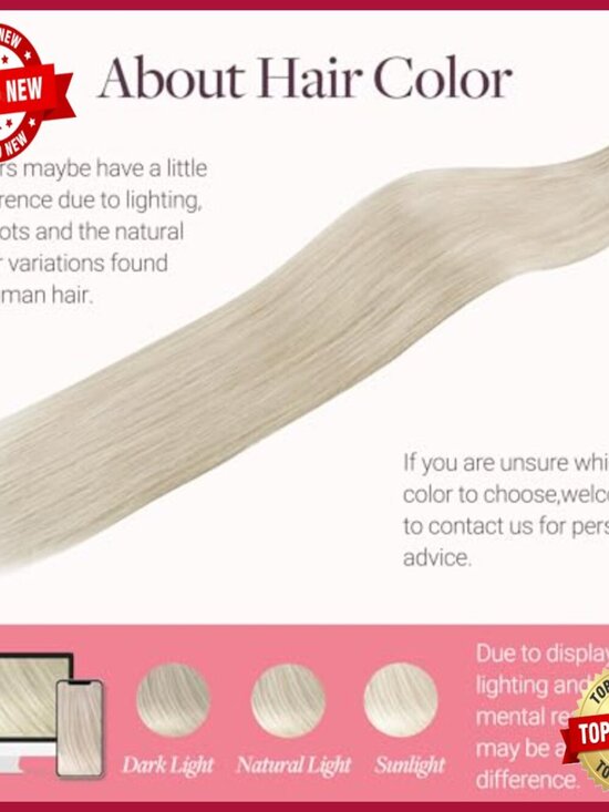20in Tape-In Human Hair Extensions, 100g 40pcs, Straight Seamless